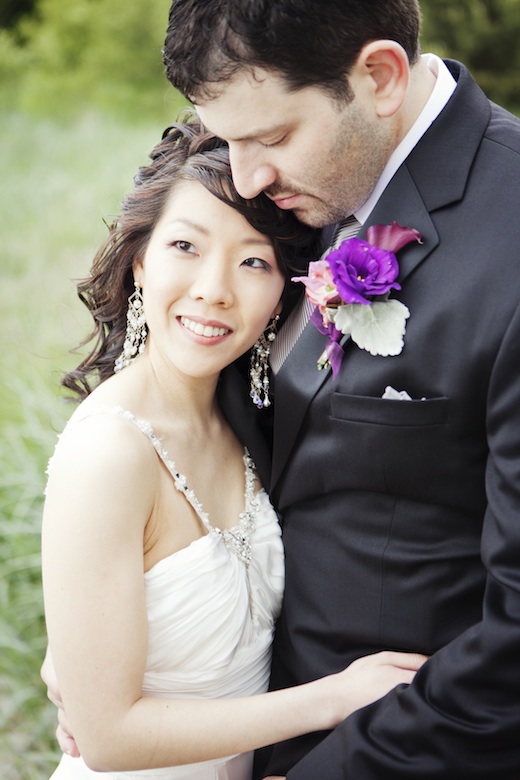 bride and groom in Golden Gardens