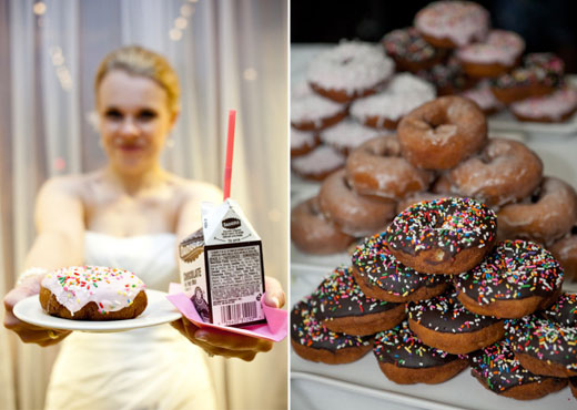 milk and donuts wedding favors