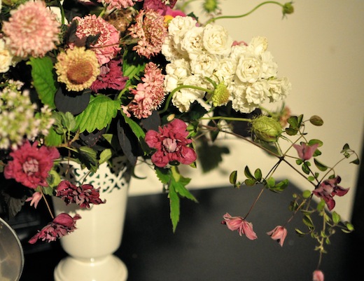 scabiosa and clematis