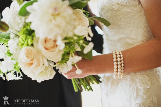 closeup white bouquet