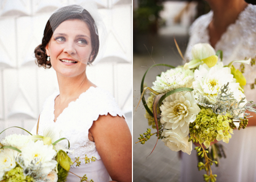 grey and green bridal bouquet seattle