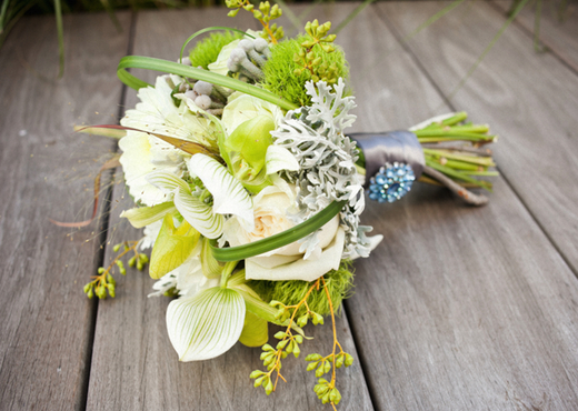 green and grey bouquet