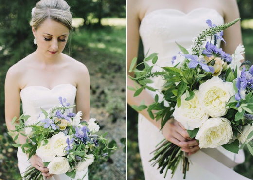 lavender, sage, white bridal bouquet finch and thistle