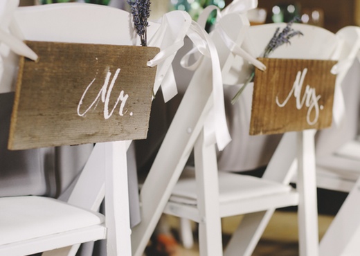 DIY bride and groom chair decor finch and thistle