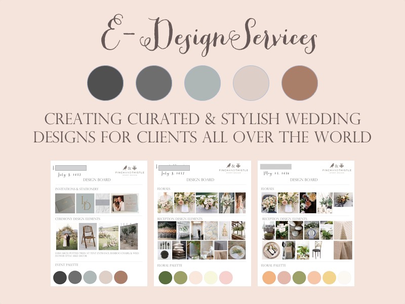 wedding design boards