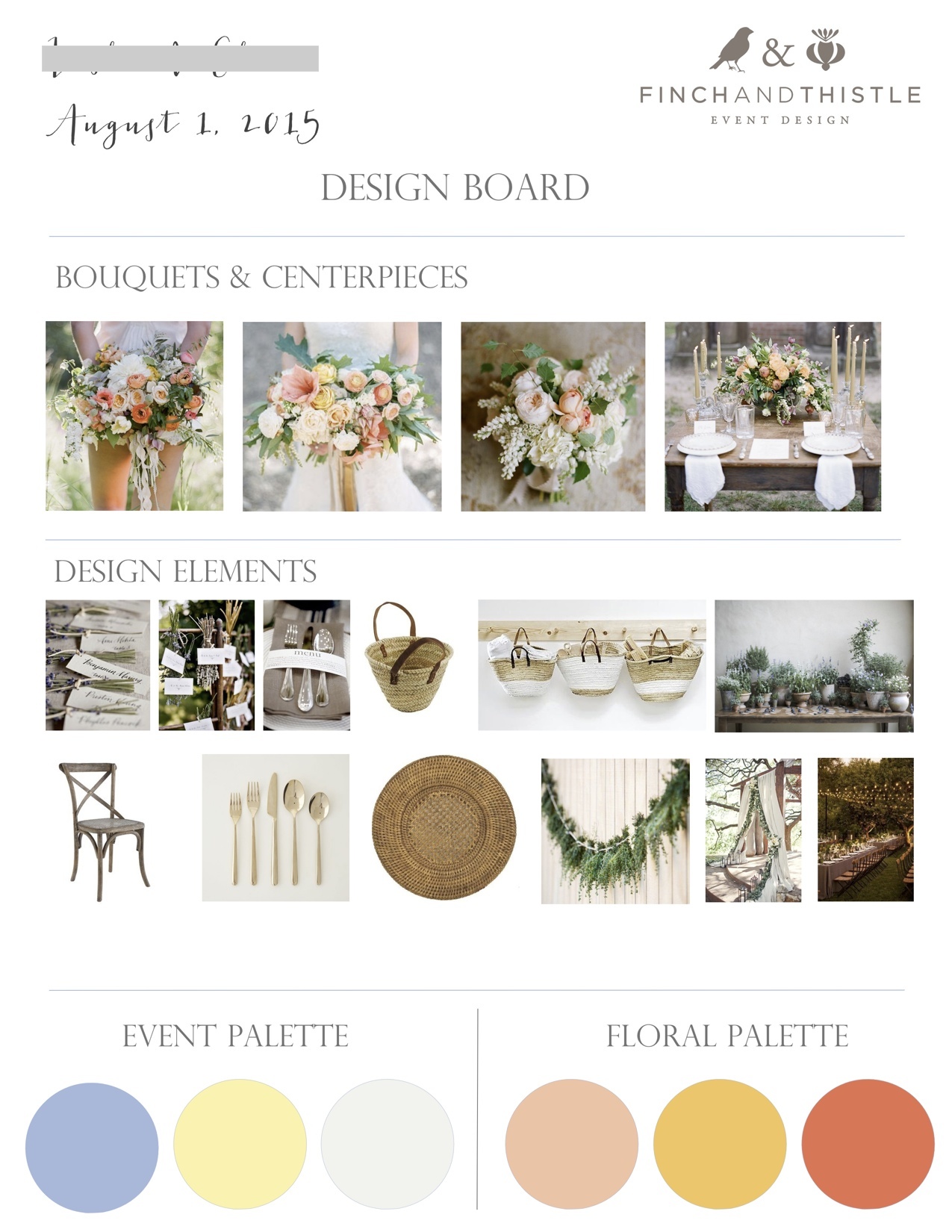 wedding design boards