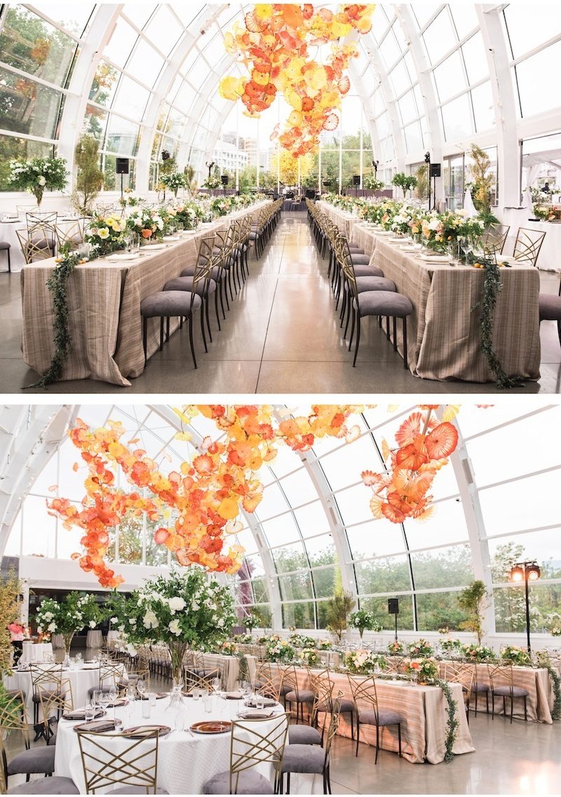 finch thistle chihuly gardens wedding
